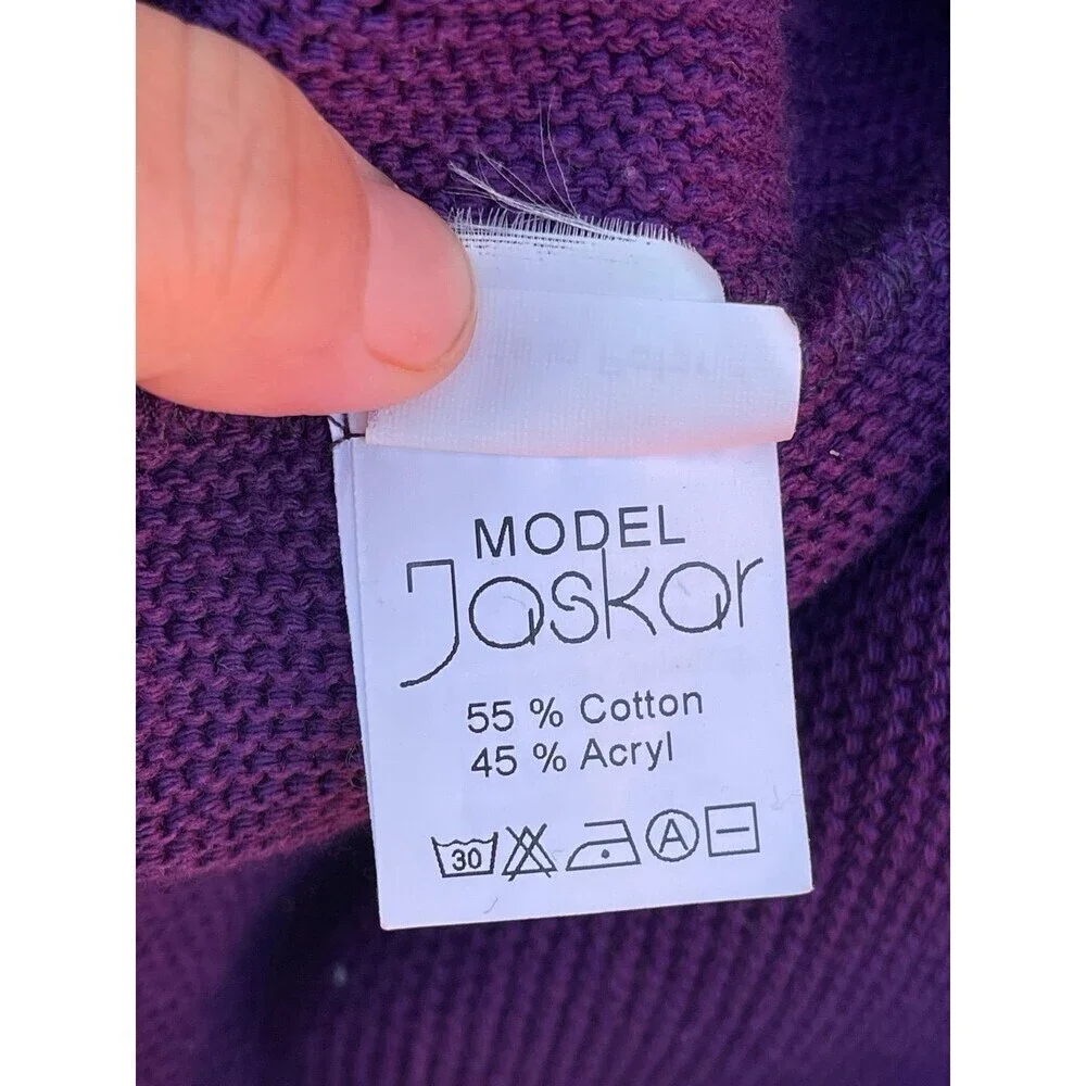 Vintage Jaskar Purple Knit Sweater | Hand Painted Whimsigothic Eclectic Core M